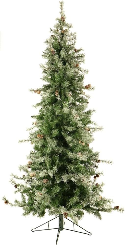 Fraser Hill Farm 7.5-Foot Pre-Lit Buffalo Fir Green Slim Artificial Christmas Tree, Smart Lights,... | Amazon (US)