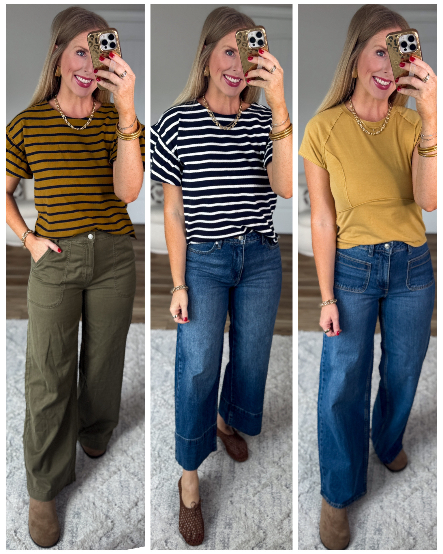 Walmart try on, Walmart shirt, striped tee, look for less, Walmart fashion, Walmart style, free assembly

#LTKootd