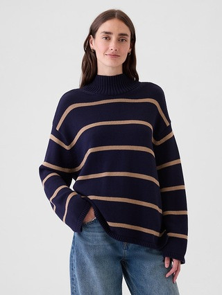 Oversized Split-Hem Mockneck Sweater | Gap (US)