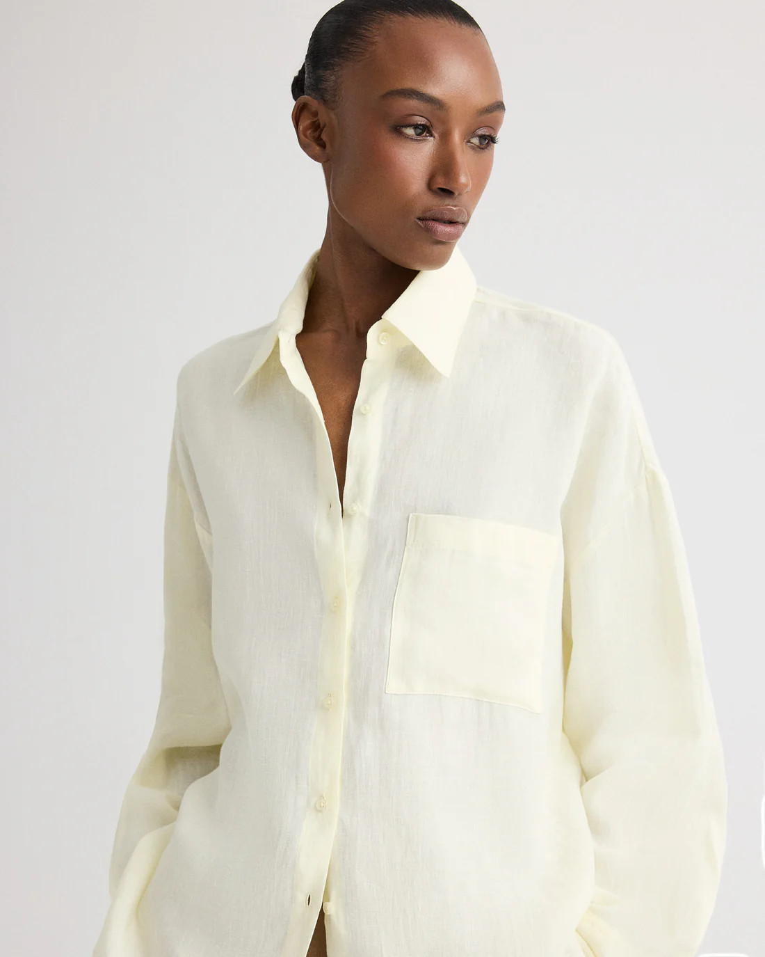 Something Borrowed Shirt in Fluid Linen Shirting | TWP