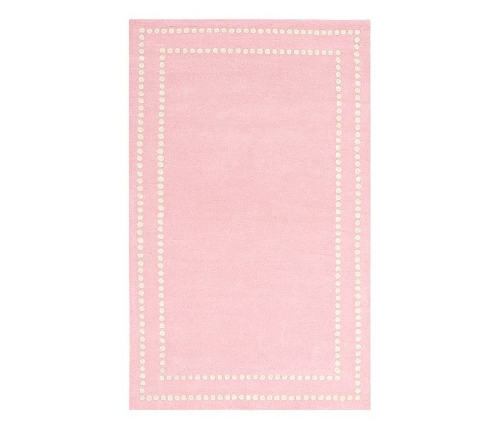 Pearl Dot Border Rug | Pottery Barn Kids