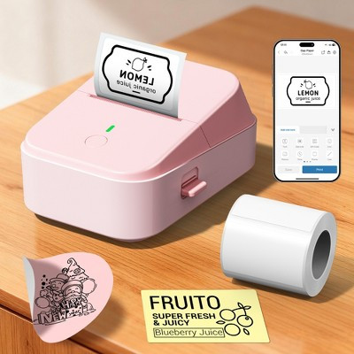 PM260 Label Maker Machine with Tape, 2 Inch Label Tape Maker Bluetooth Label Printer, Inkless Portable Label Maker,Pink | Target