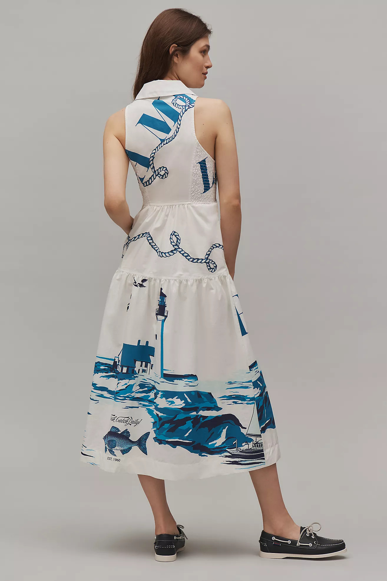 Maeve Sleeveless Midi Shirt Dress | Anthropologie (US)