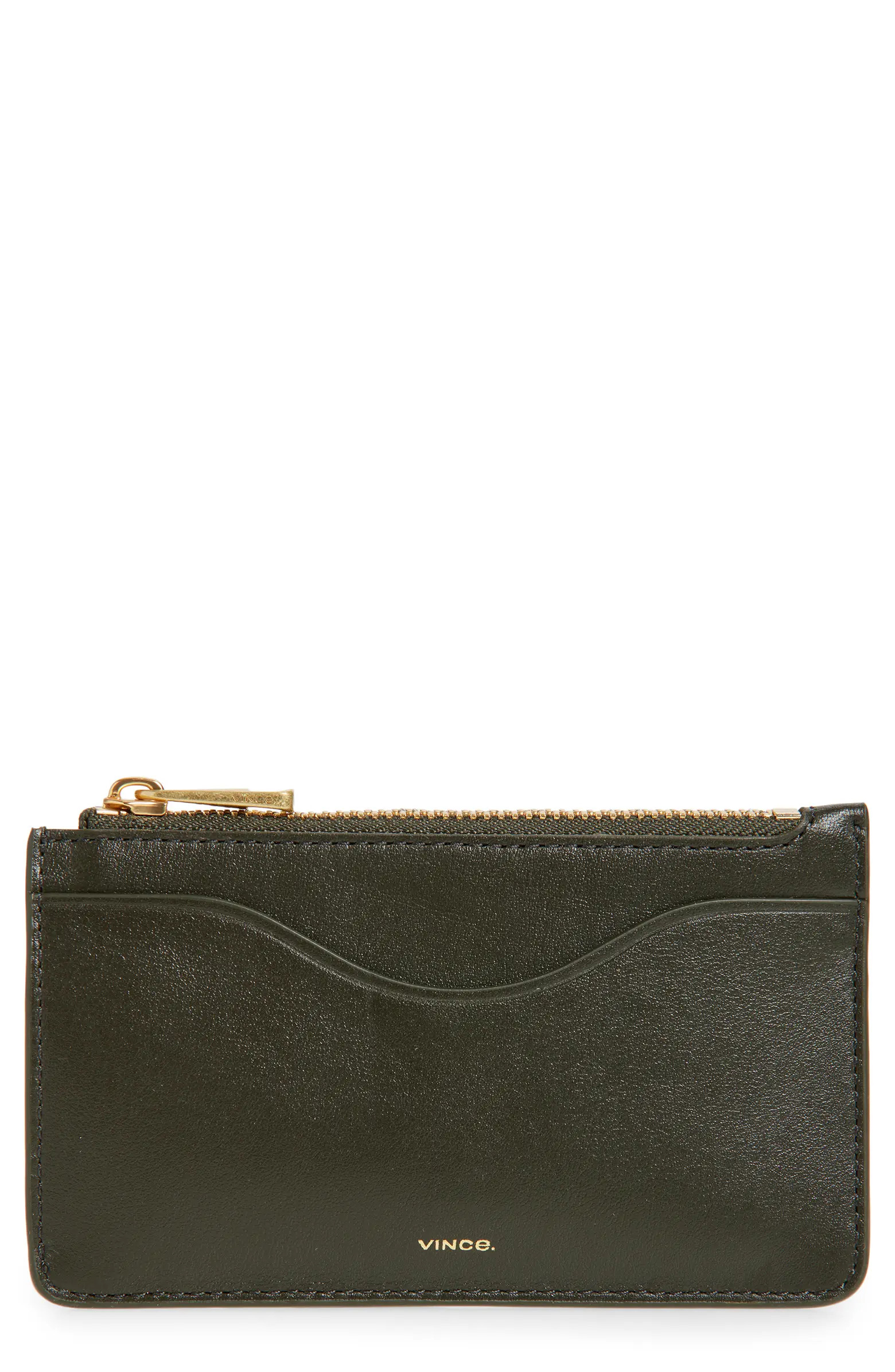 Leather Zip-Top Card Case | Nordstrom