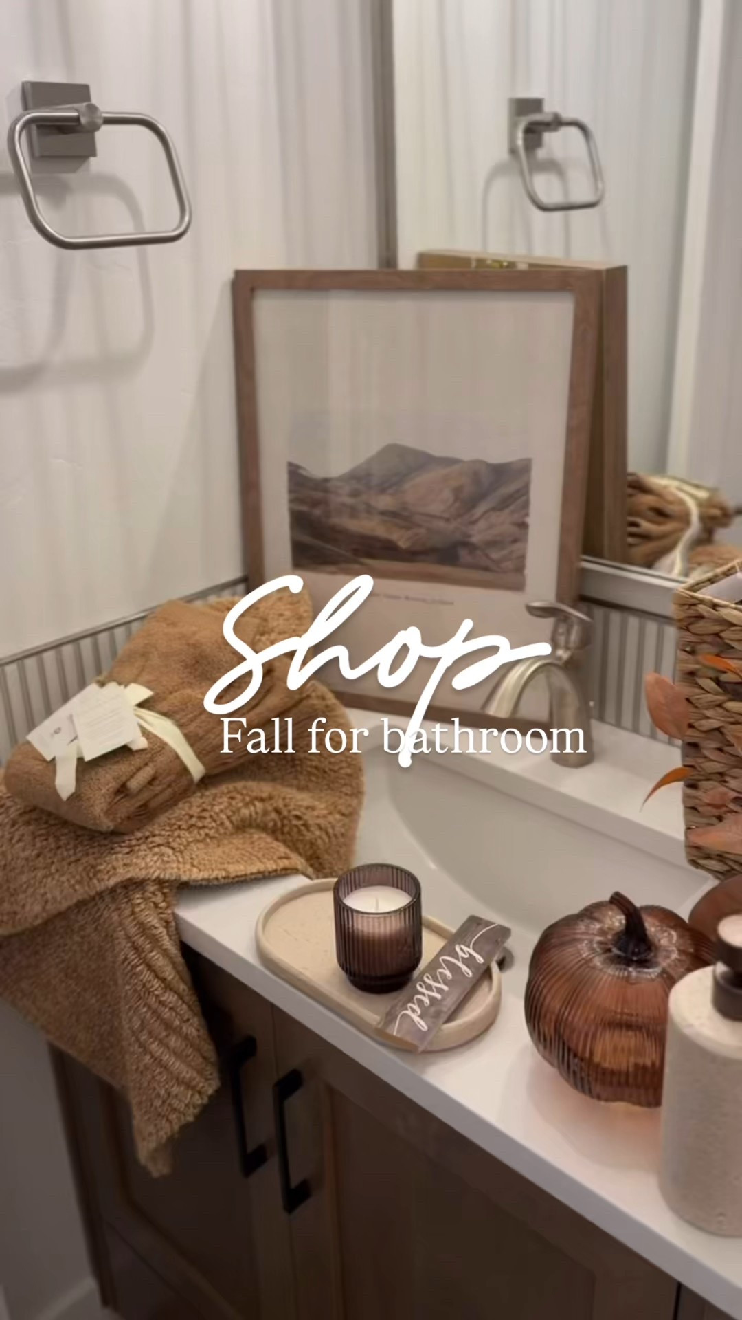 Love these new fall items for my bathroom in the new house! Candles, trays, organic cotton towels, florals, mirror, a little bit of everything to give your bathroom a fall refresh! 

#LTKSeasonal #LTKHome