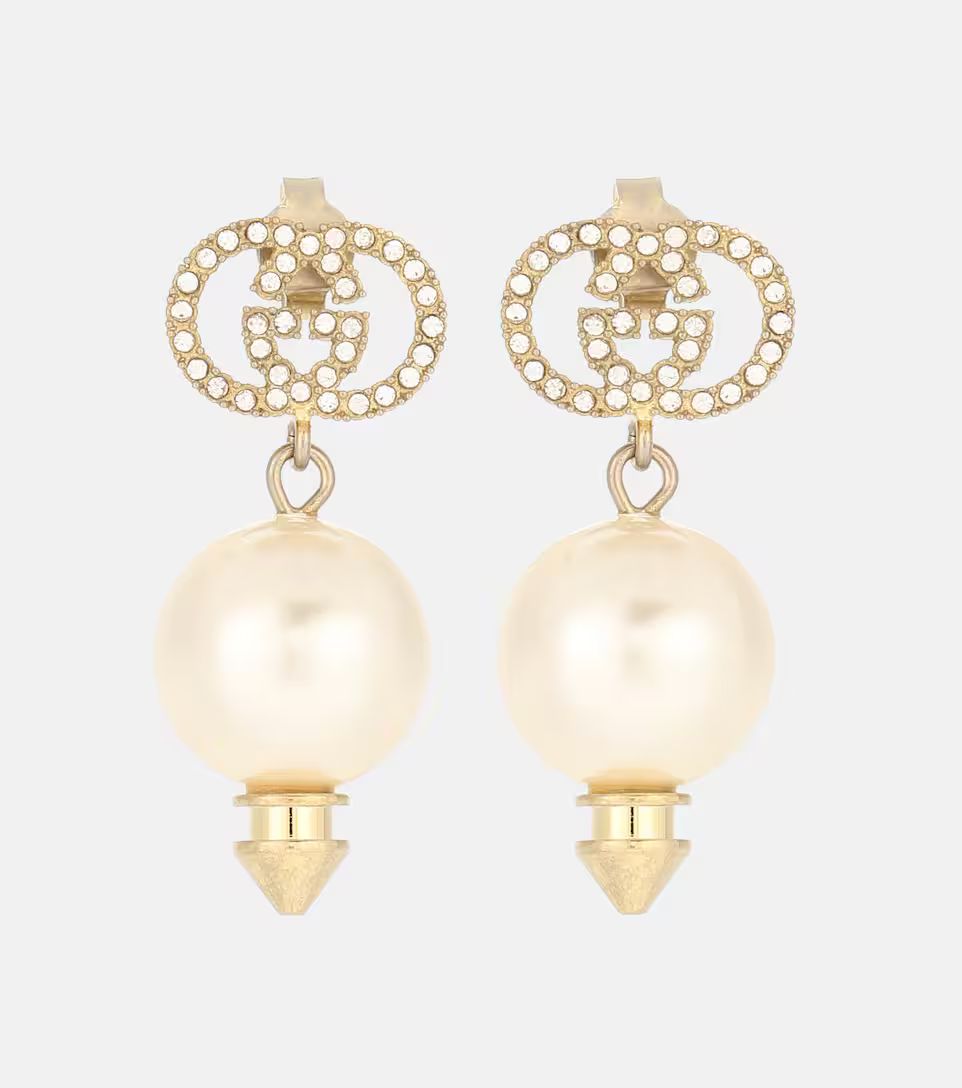 GG crystal-embellished earrings | Mytheresa (DACH)