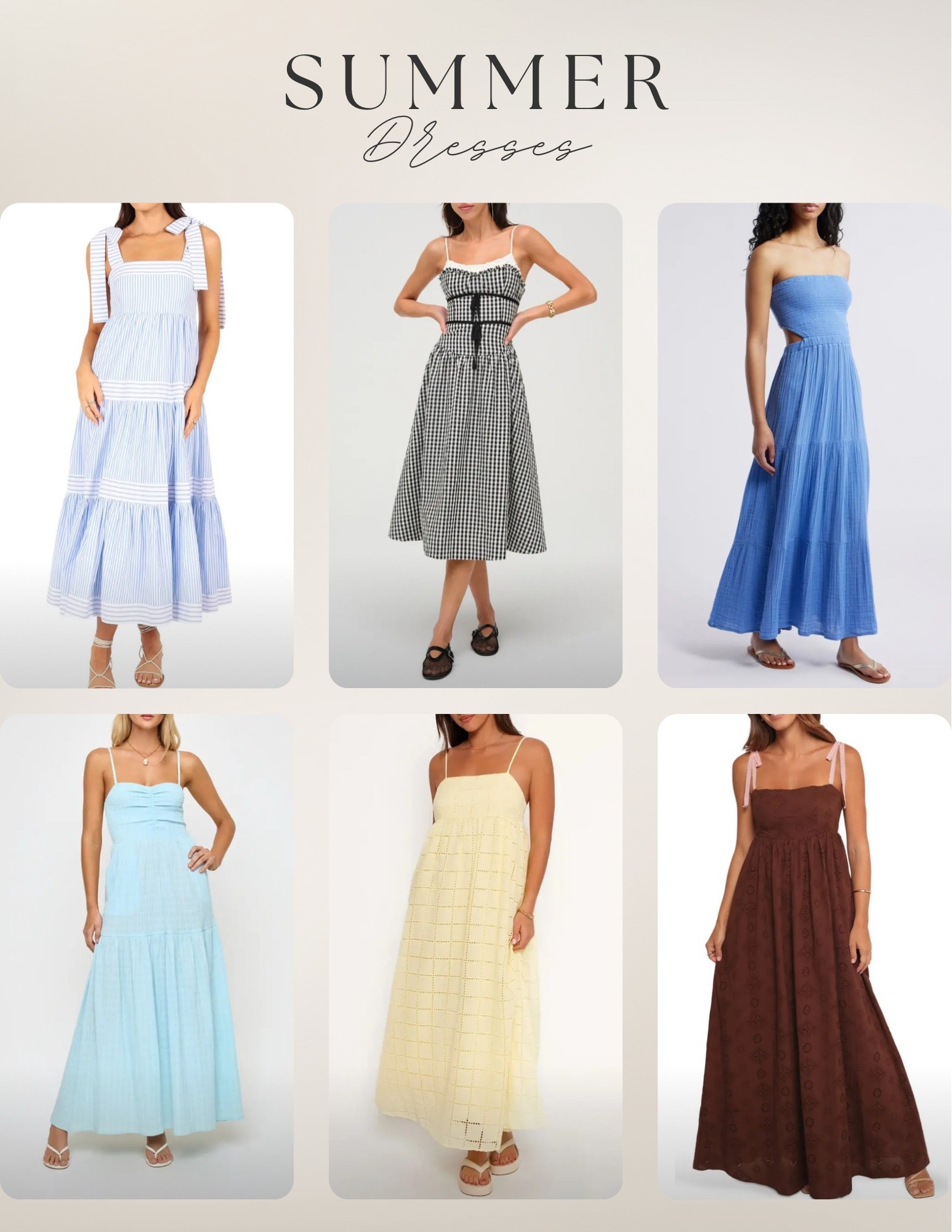 Summer dresses!

cut out dress, buttery yellow, beach dress, summer dress, maxi dress, gingham dress, tiered dress, eyelet dress, cover up dress, smocked dress, strapless dresss

#LTKItBag #LTKStyleTip #LTKSummerEdit