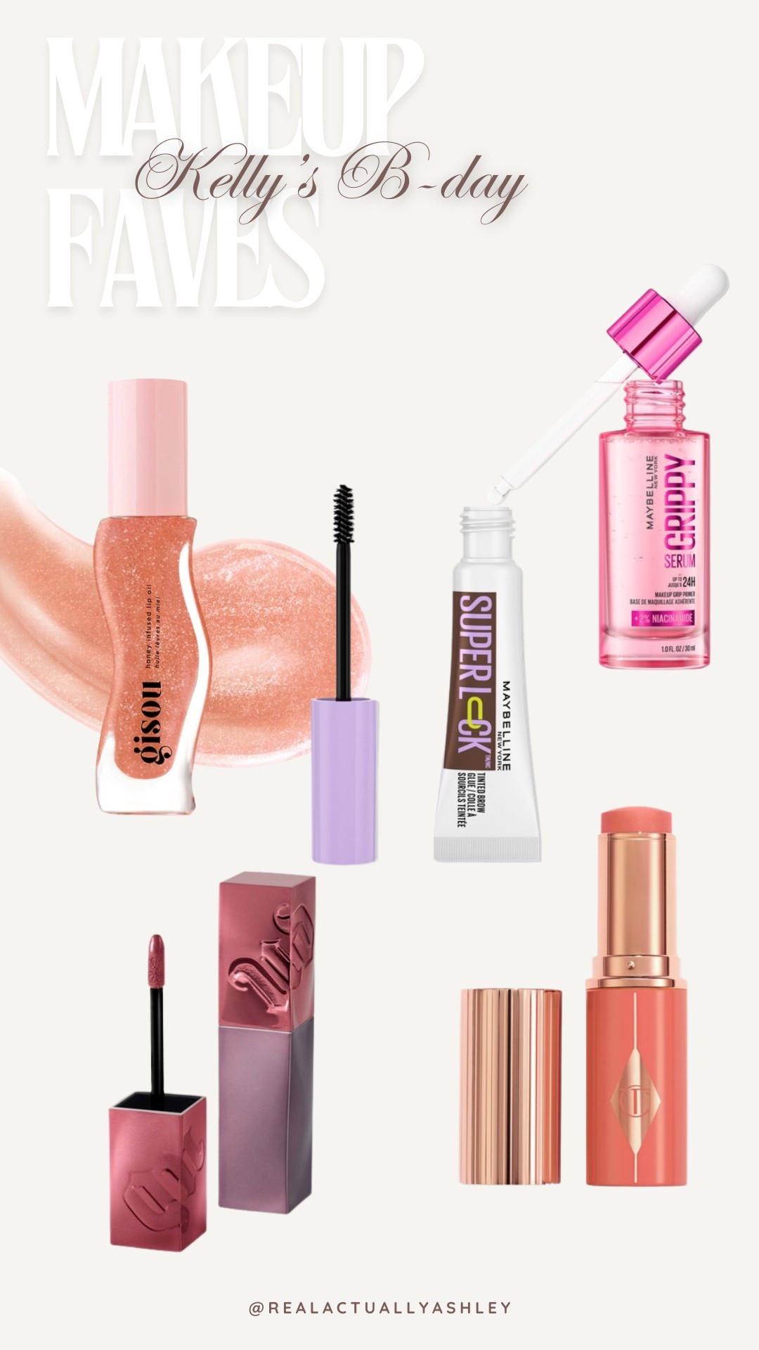 Here’s what I added to Kelly’s makeup collection for her birthday!!! 