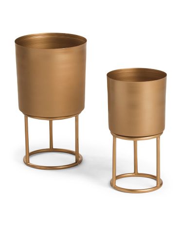 Set Of 2 Metal Planters | TJ Maxx