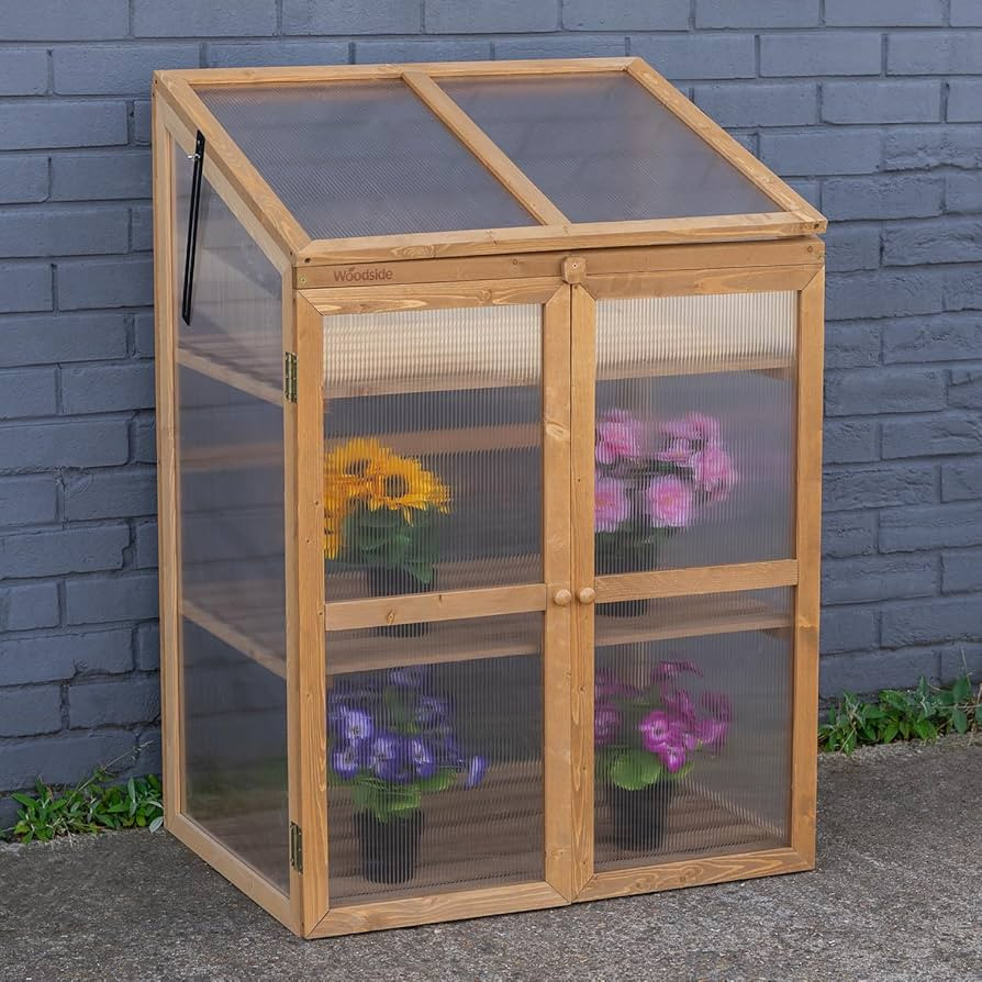 Woodside Outdoor Wooden Plant Flower Vegetable Cold Frame Cupboard Growhouse | Amazon (UK)