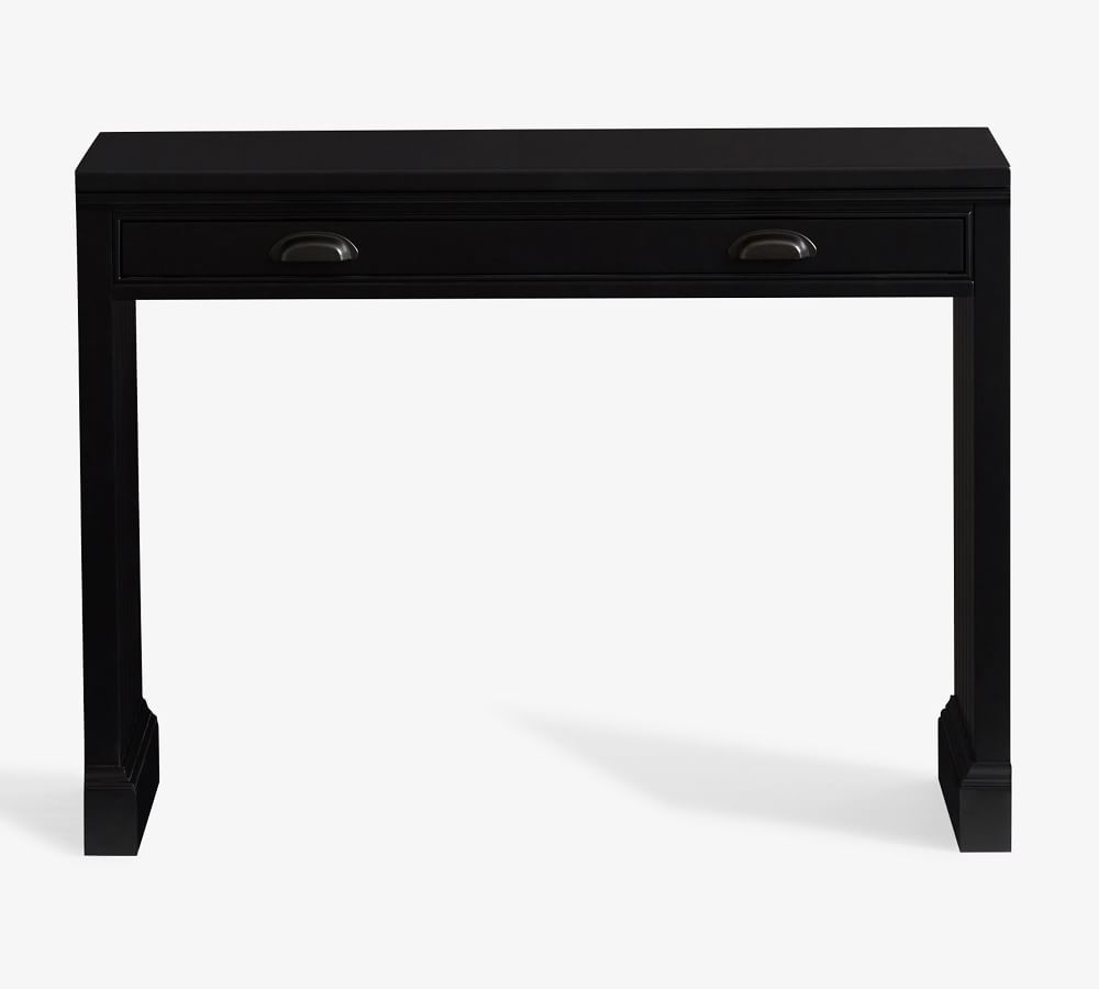 Aubrey 42&amp;quot; Writing Desk with Drawer, Black | Pottery Barn (US)