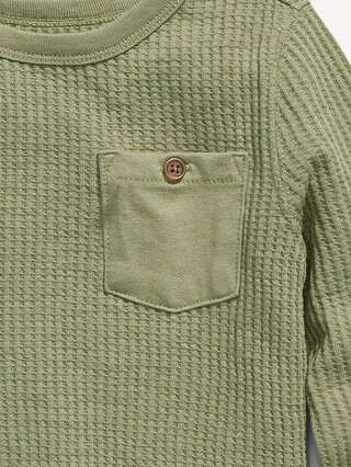 Unisex Thermal-Knit Long-Sleeve Pocket T-Shirt for Toddler | Old Navy (CA)