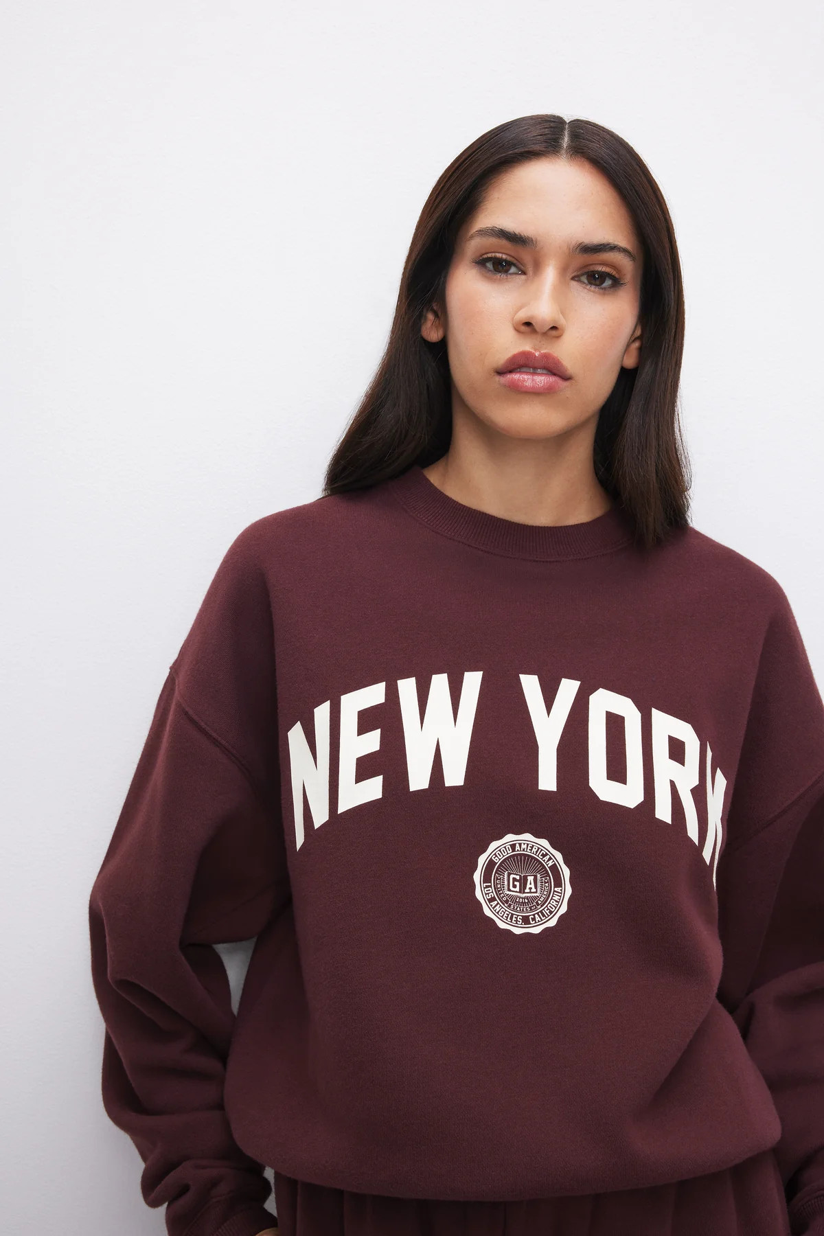 NEW YORK BRUSHED FLEECE GRAPHIC SWEATSHIRT | Good American
