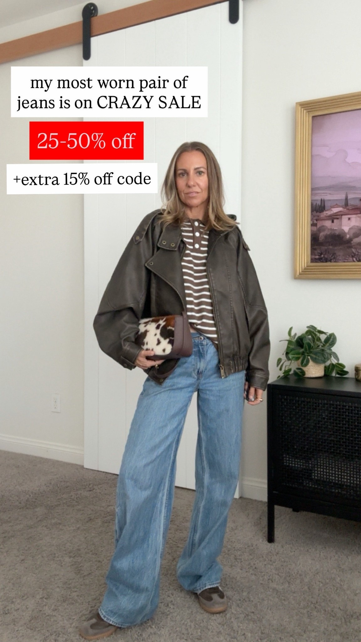 My most worn denim is now on double discount 
Up to 50% off + extra 15% off code DENIMAF
wearing size 23regular
Love the oversized slouchy fit
Amazon top size xs
Abercrombie jacket size xs

#LTKootd #LTKgrwm #LTKSaleAlert
