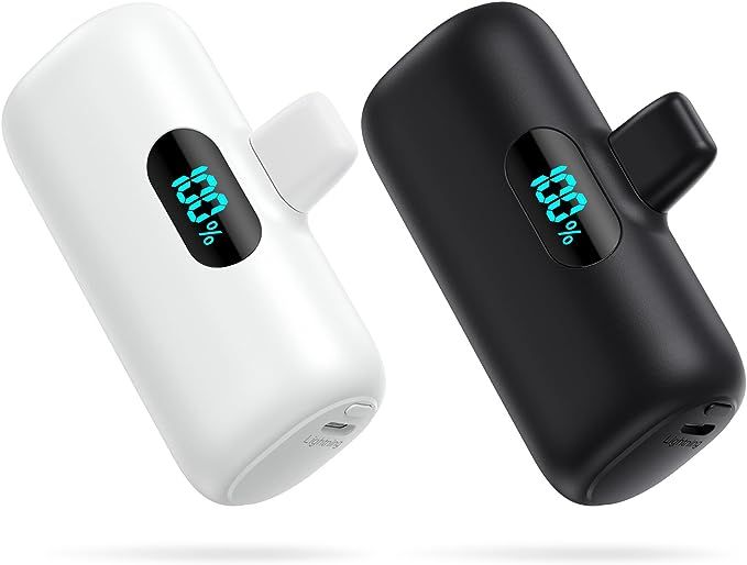 [2 Pack]Small Portable Charger for iPhone,Upgraded 5000mAh PD Fast Charging Power Bank,Cute Mini ... | Amazon (US)