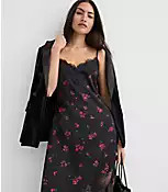 Floral Chantilly Lace Maxi Slip Dress | LOFT