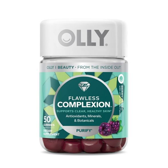 Olly Flawless Complexion Dietary Supplement Gummies - Berry Fresh - 50ct | Target