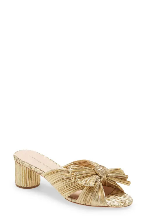 Loeffler Randall Emilia Knot Slide Sandal in Gold at Nordstrom, Size 11 | Nordstrom