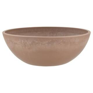 Arcadia Garden Products Garden Bowl 8 in. x 3 in. Taupe PSW Pot M20TP - The Home Depot | The Home Depot