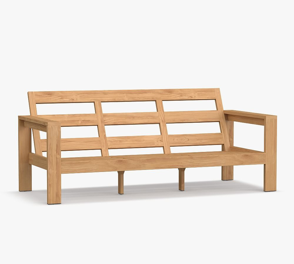 Malibu FSC(R) Teak Sofa Frame, Natural | Pottery Barn (US)