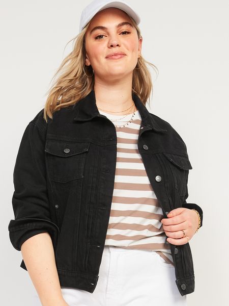 Black-Wash Classic Jean Jacket for Women | Old Navy (US)