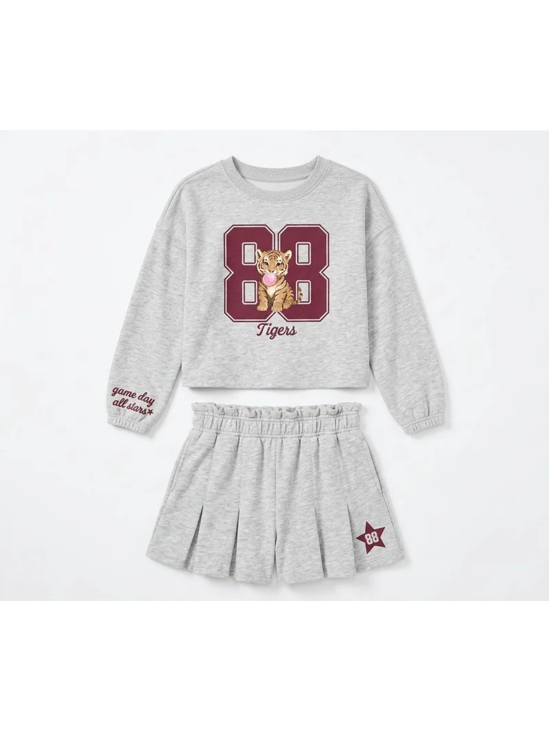 Wonder Nation Little Girl Short Set, Sizes 4-10 | Walmart (US)
