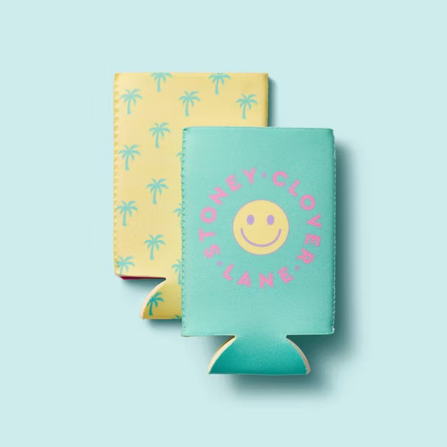 2pk Slim Can Drink Sleeve Light Yellow/Green - Stoney Clover Lane x Target | Target