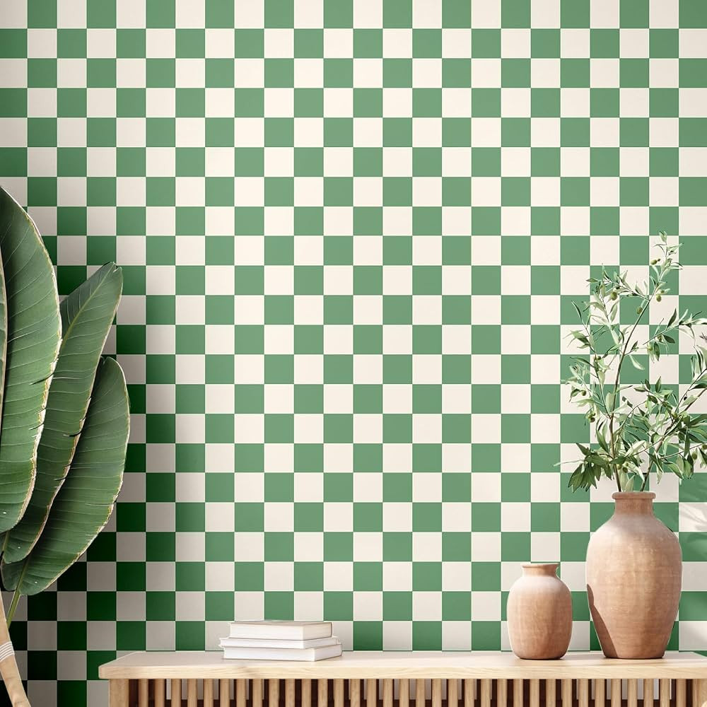 Retro Checkerboard Peel and Stick Wallpaper 70s Checkered Wallpaper Checkered Removable Wall Pape... | Amazon (US)