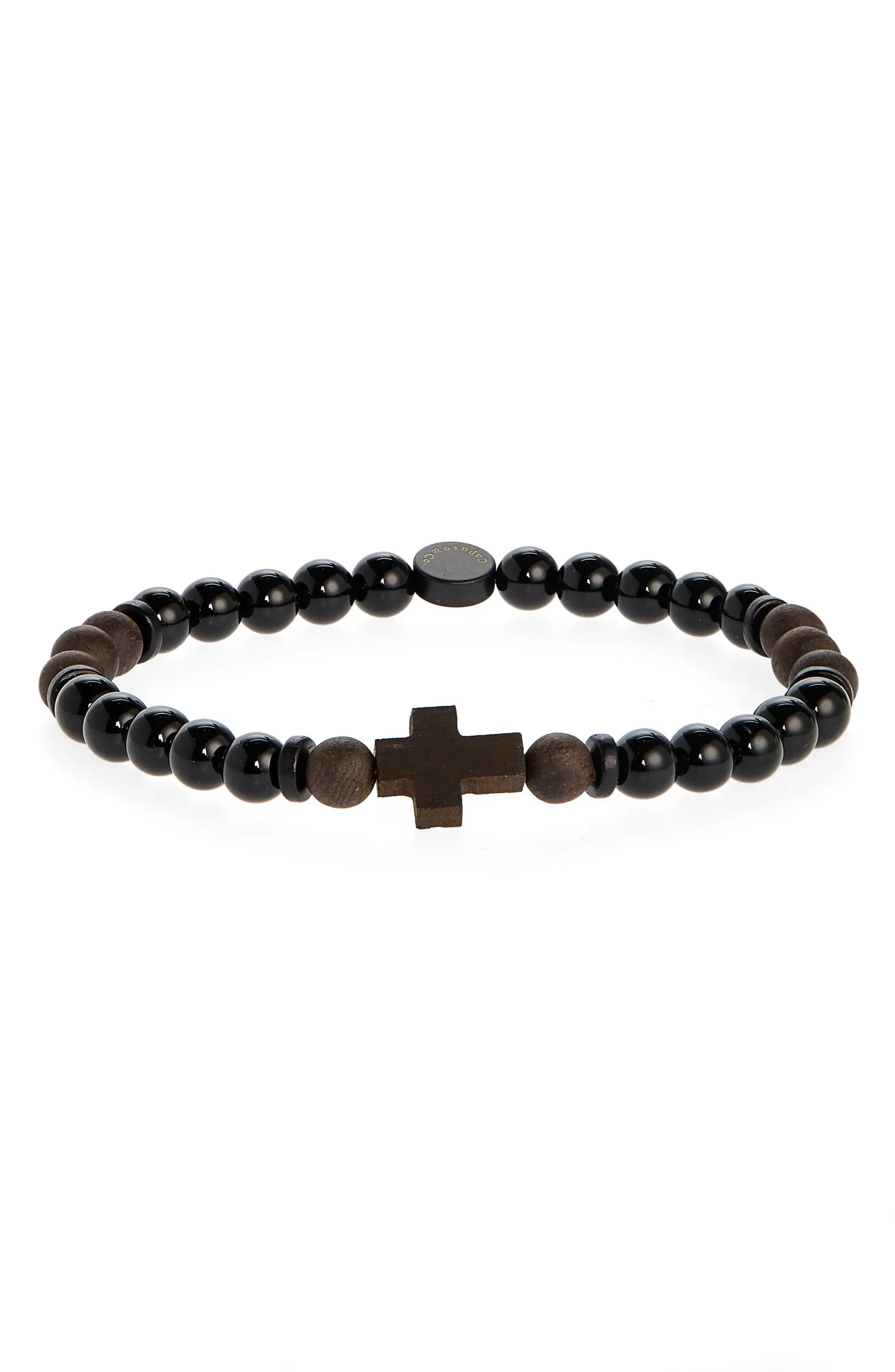 Caputo & Co. Azabache Cross Bead Bracelet | Nordstrom | Nordstrom