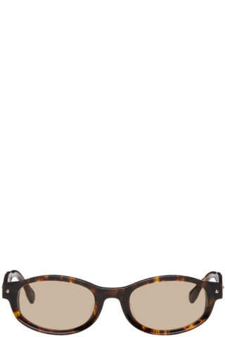 SSENSE Exclusive Brown Rollercoaster Sunglasses | SSENSE