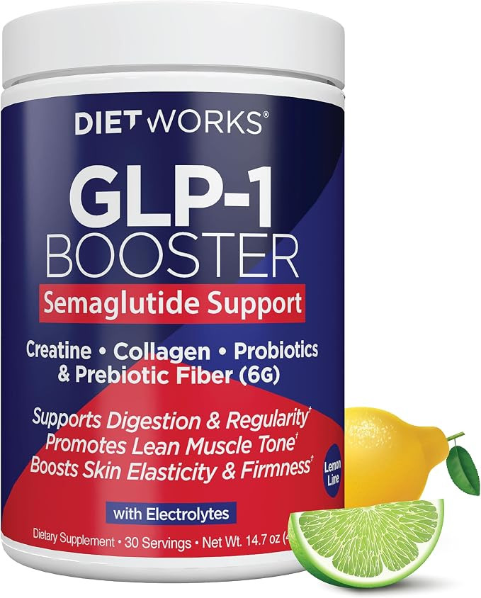 DietWorks GLP-1 Booster – Daily Companion Drink Mix with 6g Prebiotic Fiber, Probiotics, Collag... | Amazon (US)