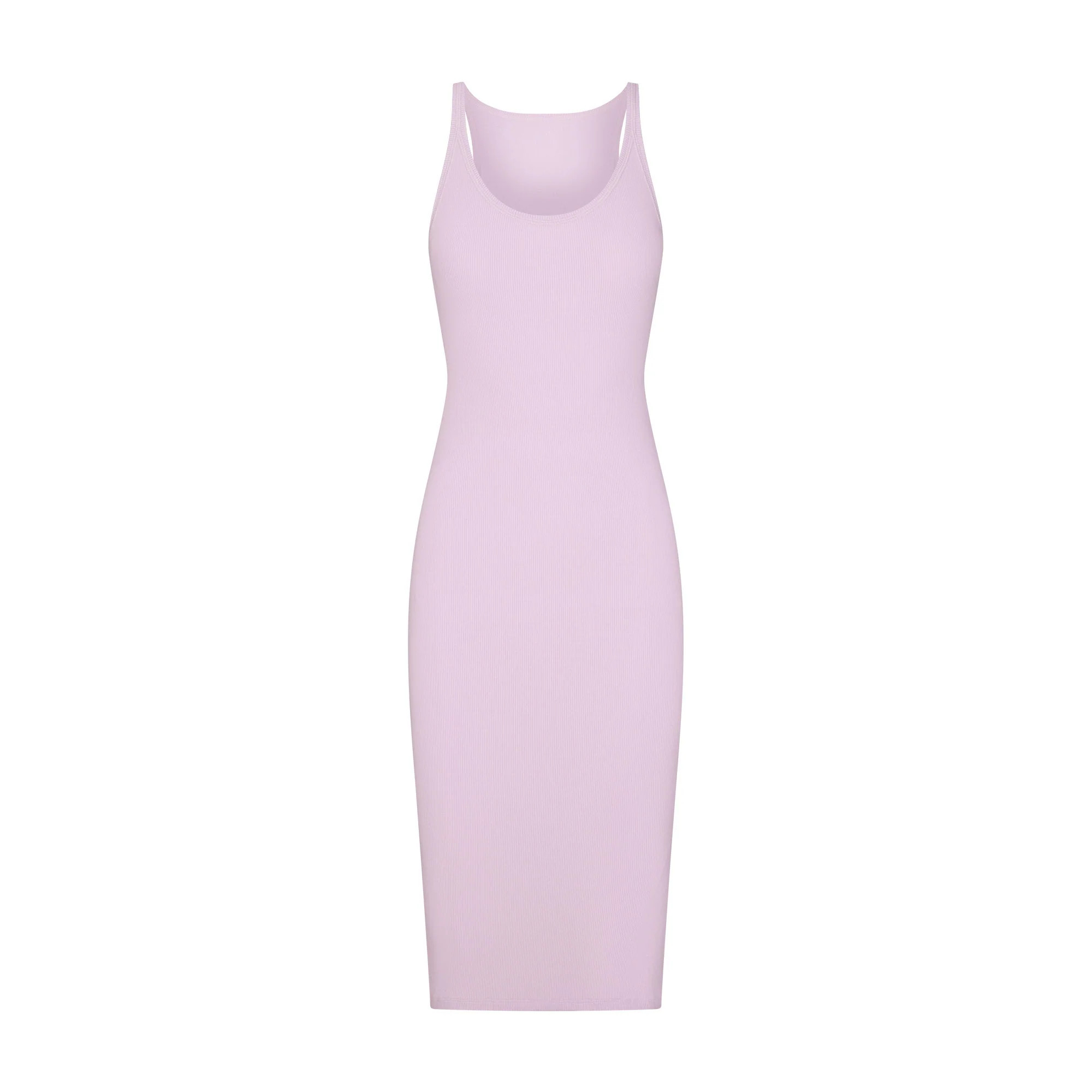 SKIMS Tank Midi Dress | Purple | Medium | Cotton Rib | SKIMS (US)