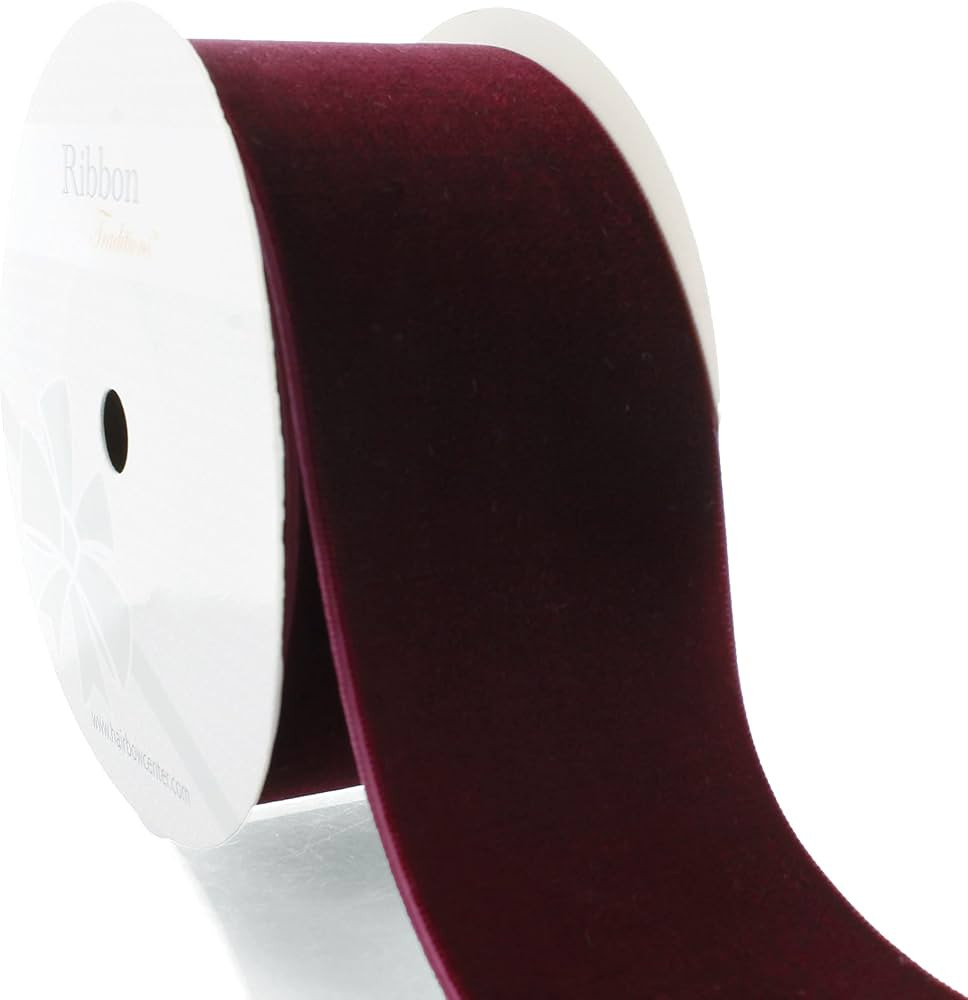 HBC 2" Velvet Ribbon 277 Burgundy - 25 Yards | Amazon (US)