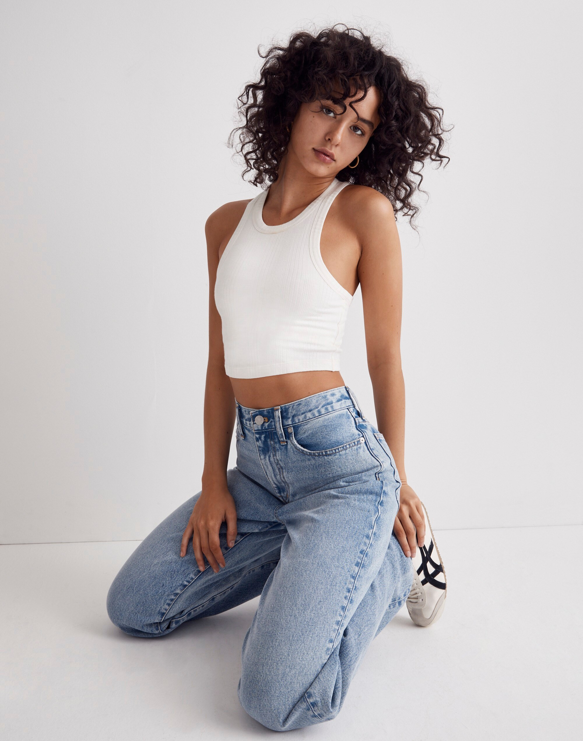 Variegated Rib Crop Tank | Madewell