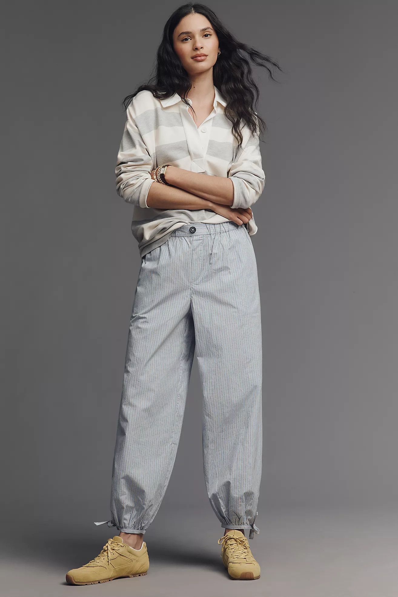Maeve Cotton Balloon Pants | Anthropologie (US)