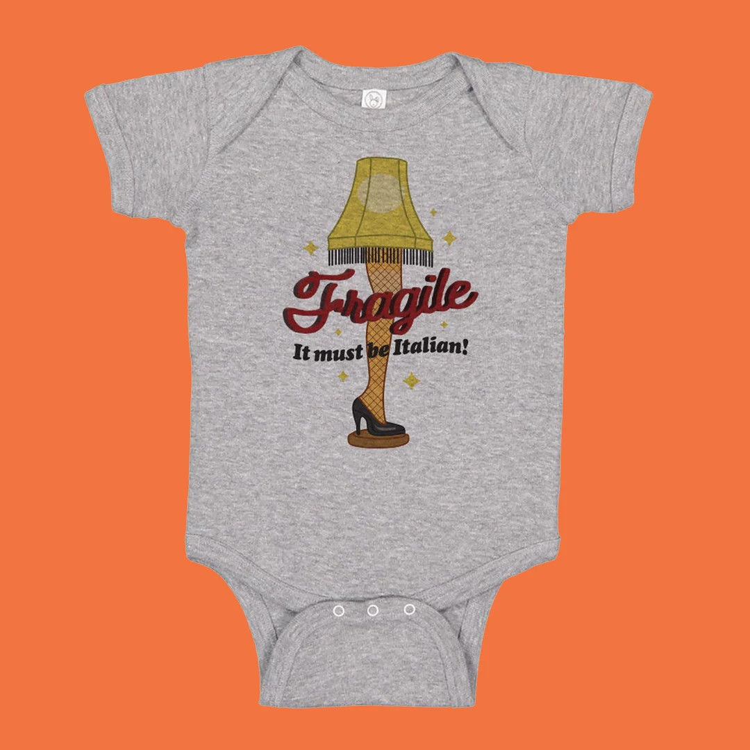 It Must Be Italian Fragile Leg Lamp Christmas Baby Bodysuit, Infant Bodysuit, Funny Christmas Mov... | Etsy (US)