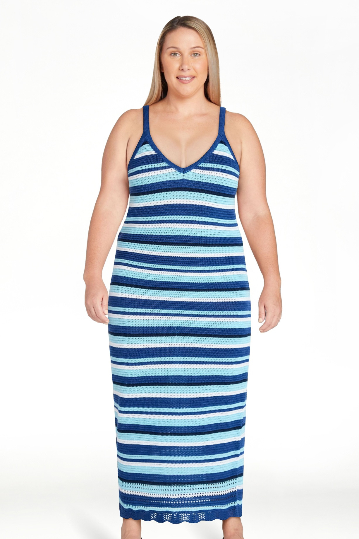 No Boundaries Crochet Cami Midi Dress, Women's XXS-XXL | Walmart (US)