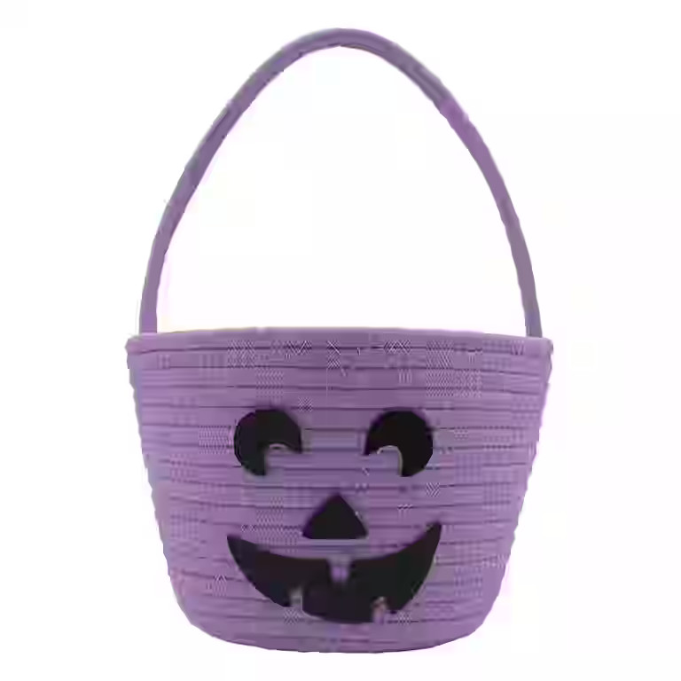 JoyMoreHome Halloween Basket, Trick or Treat Candy Bucket, Woven Boo Spooky Ghost Basket with Han... | Walmart (US)