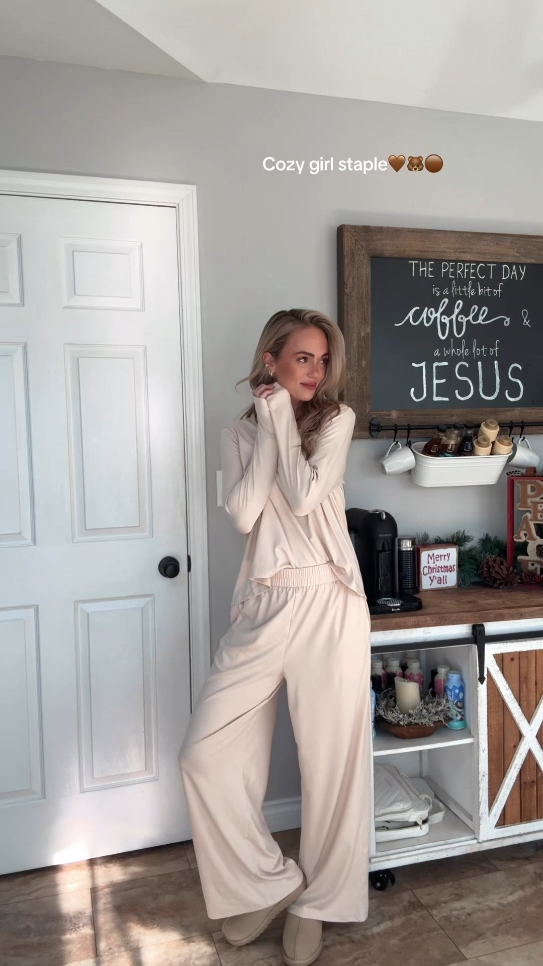 This cozy loungewear set is my official cold-weather uniform 🤍
Soft enough to live in, cute enough to answer the door in, and comfy enough that taking it off feels optional. Cozy, effortless, and made for slow mornings, long nights, and everything in between. 

#LTKHoliday #LTKootd #LTKGiftGuide