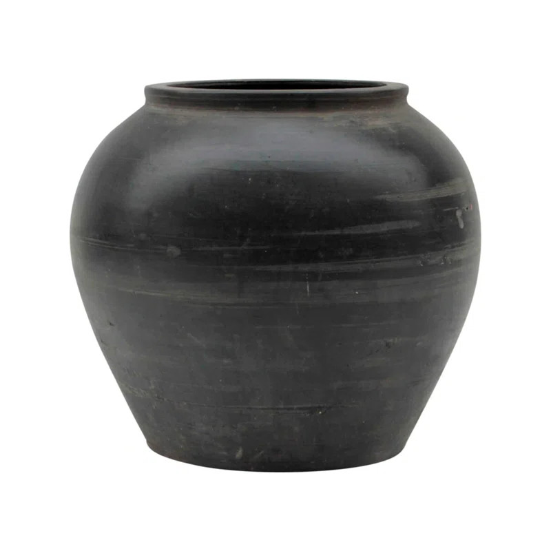 Ugashik Charcoal/Gray Indoor / Outdoor Earthenware Table Vase | Wayfair North America