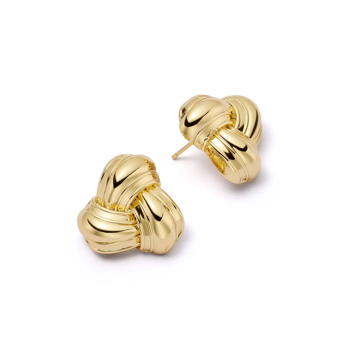 Polly Knot Stud Earrings 18ct Gold Plate | Daisy London Jewellery