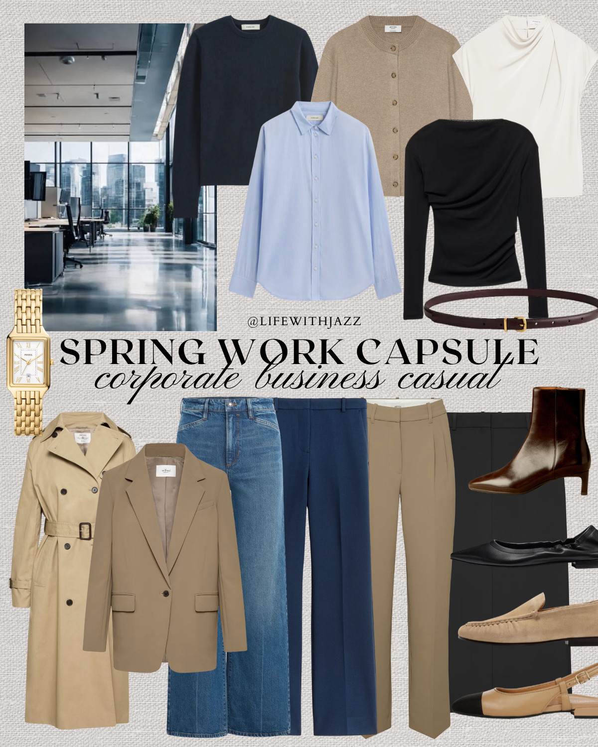 spring work capsule: corporate business casual 

spring style / workwear / office outfits / classic style / minimal style  

 

#LTKWorkwear
