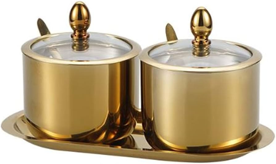 2 Pcs Stainless Steel Seasoning Box,Spice pot seasoning bottle Salt Pepper sugar storage bottle W... | Amazon (US)