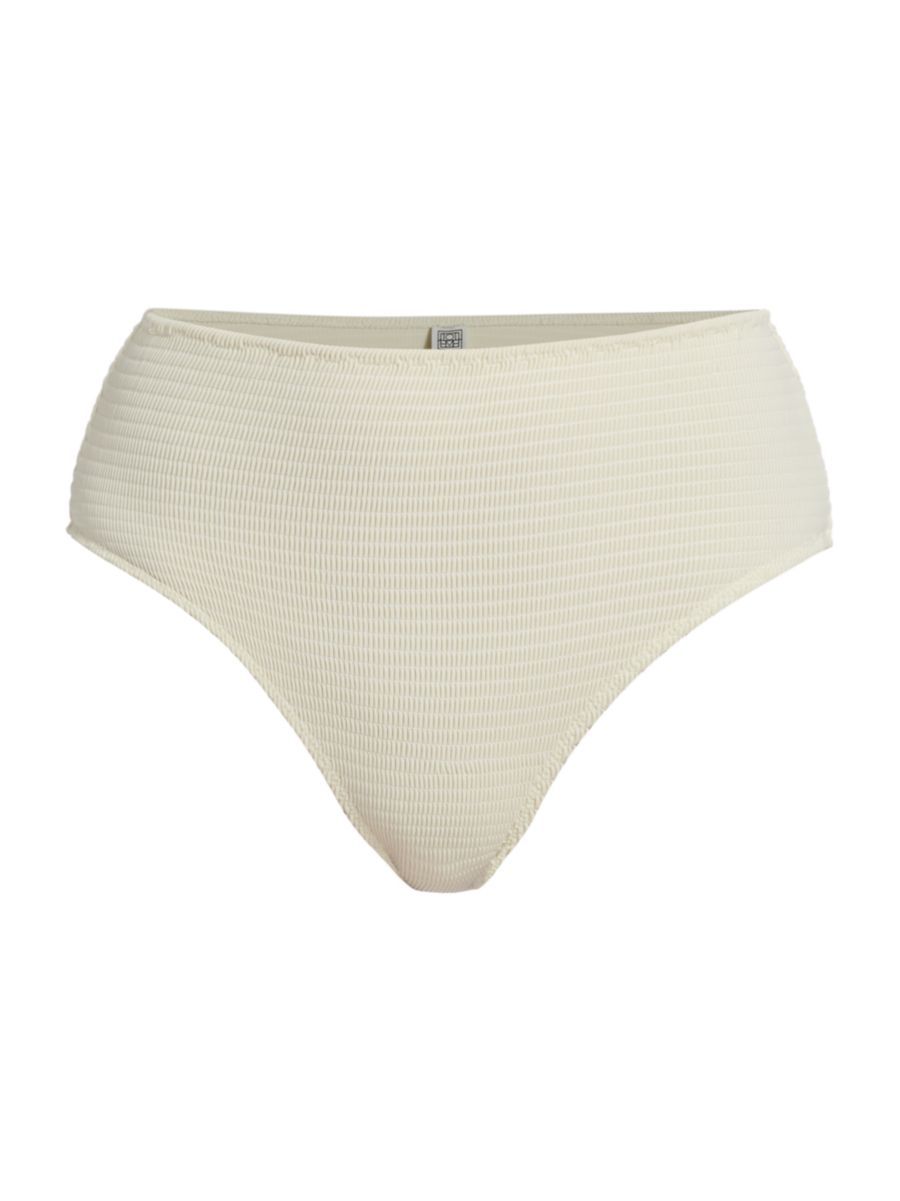 Smocked High-Waisted Bikini Bottom | Saks Fifth Avenue