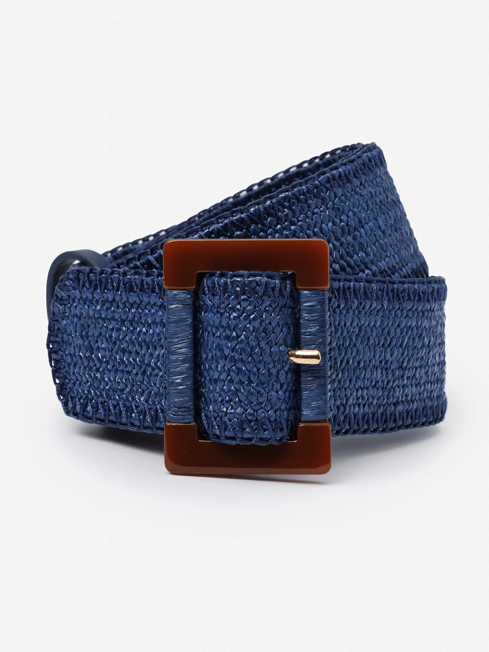 J.McLaughlin Women's Margot Grasscloth Belt Nautical Navy, Size Medium/Large | J.McLaughlin