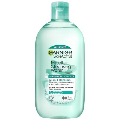 Garnier SkinActive Replumping Hyaluronic Acid + Aloe Micellar Cleansing Water - 23.7 fl oz | Target