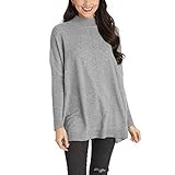 Mud Pie Women's Ellis Mock Neck Sweater, Gray, One Size Fits Most | Amazon (US)