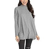 Mud Pie Women's Ellis Mock Neck Sweater, Gray, One Size Fits Most | Amazon (US)