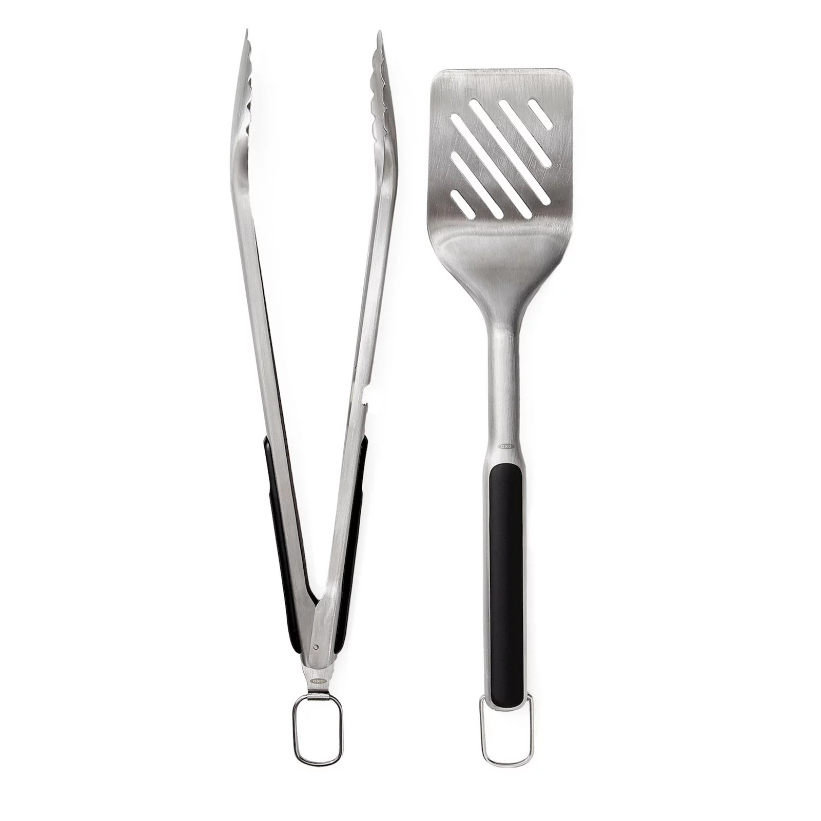 OXO Good Grips Grilling Tongs and Turner Set, stainless steel grill tools