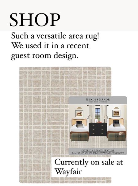 The area rug we used in this design is so versatile. Works in so many rooms and styles! 

#arearug #guestroom #bedroomdecor

#LTKStyleTip #LTKHome #LTKSaleAlert
